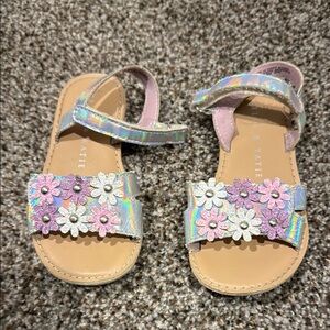 Kelley & Katie Iridescent Floral Kids Sandals